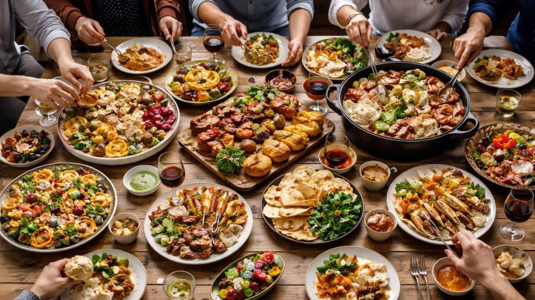 Platos para compartir del mundo: ideas irresistibles para mesas grandes