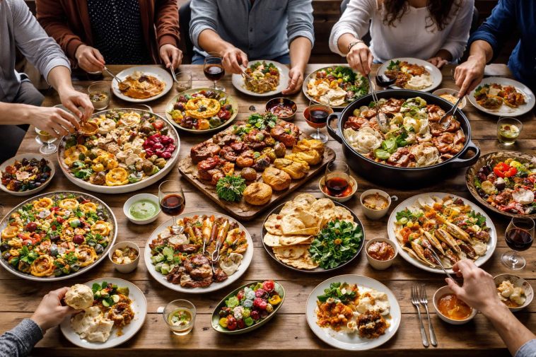 Platos para compartir del mundo: ideas irresistibles para mesas grandes