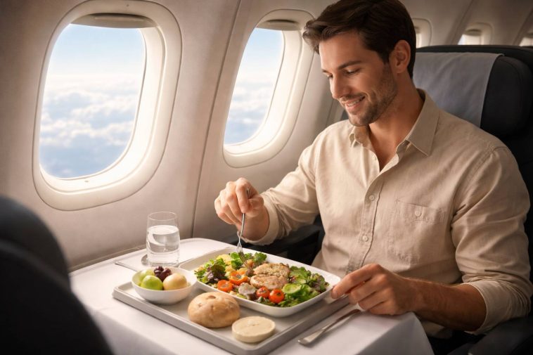 Qué comer antes y después de un vuelo largo para evitar hinchazón y cansancio